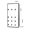 樹德 FC-M312K 三排12格置物櫃 密碼鎖/鑰匙鎖_2 樹德 FC-M312K 三排12格置物櫃 密碼鎖/鑰匙鎖_2