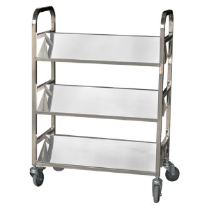 三層不銹鋼還書車 TR-01S 三層不銹鋼還書車 TR-01S