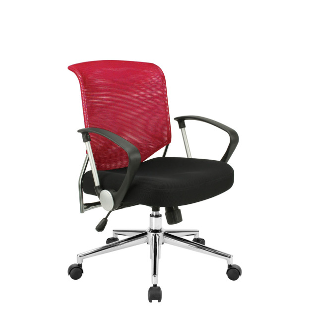 電鍍框網椅 DW辦公椅商務型 橘/紅 可換色 電鍍框網椅 DW辦公椅商務型 橘/紅 可換色