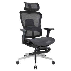 人體工學全網椅 BT辦公椅 無腳墊/付腳墊 網布坐墊 黑 人體工學全網椅 BT辦公椅 無腳墊/付腳墊 網布坐墊 黑