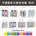不鏽鋼四分類資源回收垃圾桶 TH4-110SB 推板垃圾桶 室內室外垃圾桶 環保回收箱 分類回收桶 台灣製_2 不鏽鋼四分類資源回收垃圾桶 TH4-110SB 推板垃圾桶 室內室外垃圾桶 環保回收箱 分類回收桶 台灣製_2