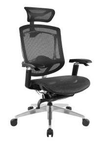 牛皮線控網椅 AM人體工學椅 網背黑 牛皮線控網椅 AM人體工學椅 網背黑