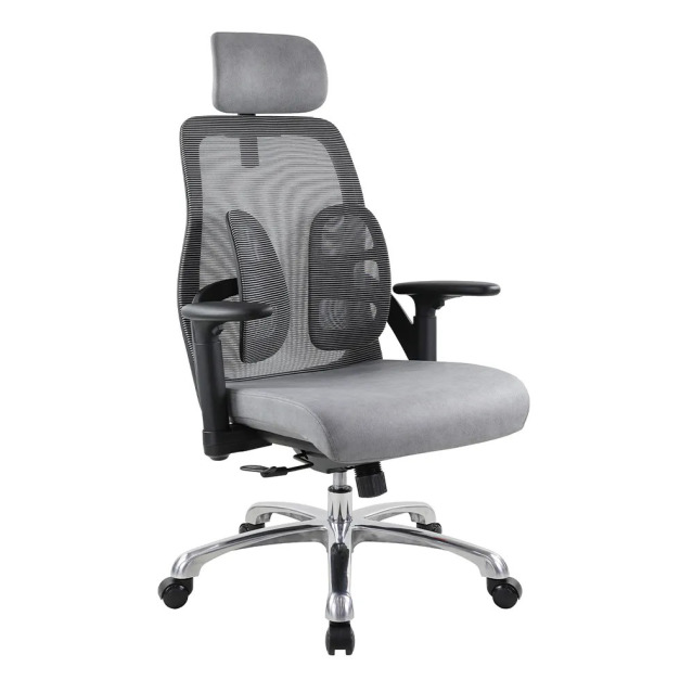 雙背人體工學椅 BM辦公椅 絨布深灰色 雙背人體工學椅 BM辦公椅 絨布深灰色