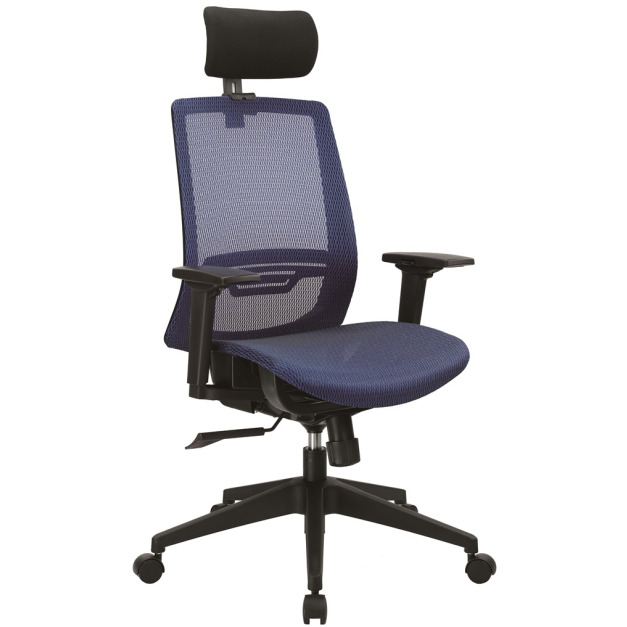 扶手網椅 BL人體工學椅 高背/低背-鯊網藍 扶手網椅 BL人體工學椅 高背/低背-鯊網藍