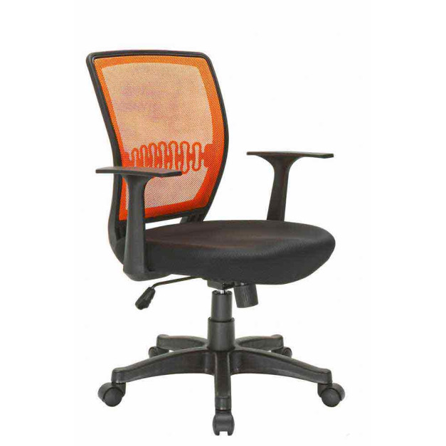 固定式腰墊電腦椅 LQ辦公網椅 洞網橘 固定式腰墊電腦椅 LQ辦公網椅 洞網橘