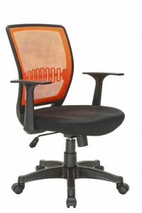 固定式腰墊電腦椅 LQ辦公網椅 洞網橘 固定式腰墊電腦椅 LQ辦公網椅 洞網橘