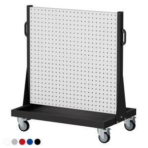 【天鋼 Tanko】移動式整理架 KM-2240 雙面整理車 白.紅.藍.灰.黑 五色可選 方孔掛板 物料架 洞洞板 工具推車 台灣製 【天鋼 Tanko】移動式整理架 KM-2240 雙面整理車 白.紅.藍.灰.黑 五色可選 方孔掛板 物料架 洞洞板 工具推車 台灣製