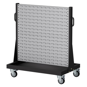 【天鋼 Tanko】移動式整理架 KM-2204 灰色 雙面整理車 百葉掛板 物料架 洞洞板 工具推車 台灣製 【天鋼 Tanko】移動式整理架 KM-2204 灰色 雙面整理車 百葉掛板 物料架 洞洞板 工具推車 台灣製