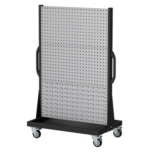 【天鋼 Tanko】移動式整理架 KM-2342 灰色 方孔掛板*4+百葉掛板*2 雙面六片 整理車 物料架 洞洞板 工具推車 台灣製 【天鋼 Tanko】移動式整理架 KM-2342 灰色 方孔掛板*4+百葉掛板*2 雙面六片 整理車 物料架 洞洞板 工具推車 台灣製