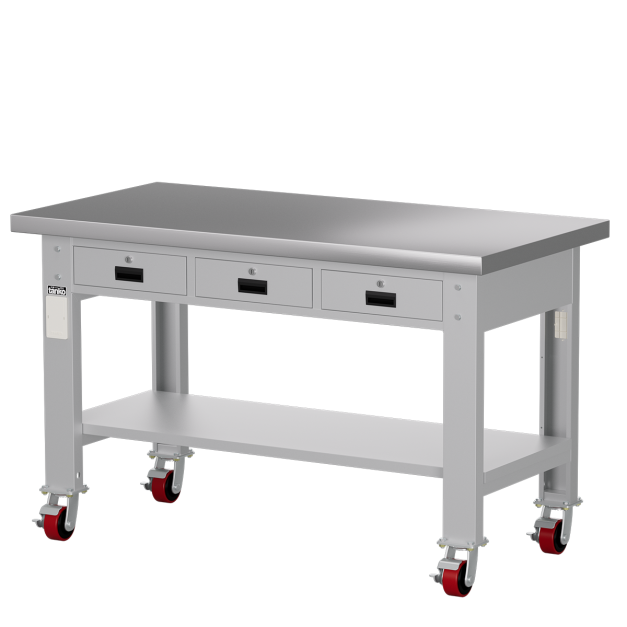 【天鋼 Tanko】WAT-5203SM 專業重量型移動三屜工作桌 150公分|平均荷重 1000kg 屜重 50kg|1.2mm不銹鋼耐磨/耐油/耐高溫|適合醫療單位.無塵室工作台 【天鋼 Tanko】WAT-5203SM 專業重量型移動三屜工作桌 150公分|平均荷重 1000kg 屜重 50kg|1.2mm不銹鋼耐磨/耐油/耐高溫|適合醫療單位.無塵室工作台