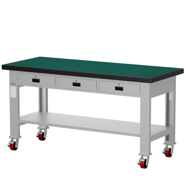 【天鋼 Tanko】WAT-6203NM 移動型重量型耐衝擊工作桌-橫三屜 W180cm|50mm耐衝擊桌板 平均荷重 1000kg 耐衝擊/耐酸鹼/吸振/美觀 【天鋼 Tanko】WAT-6203NM 移動型重量型耐衝擊工作桌-橫三屜 W180cm|50mm耐衝擊桌板 平均荷重 1000kg 耐衝擊/耐酸鹼/吸振/美觀