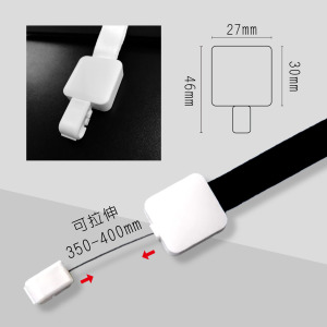 伸縮式 易拉扣 掛繩鍊條 黑 伸縮式 易拉扣 掛繩鍊條 黑