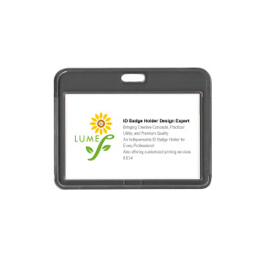 識別證套 橫式 雙色拼接滑蓋 灰 識別證套 橫式 雙色拼接滑蓋 灰