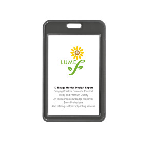 識別證套 直式 雙色拼接滑蓋 灰 識別證套 直式 雙色拼接滑蓋 灰