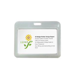 識別證套 橫式 單面透明滑蓋設計 灰 識別證套 橫式 單面透明滑蓋設計 灰