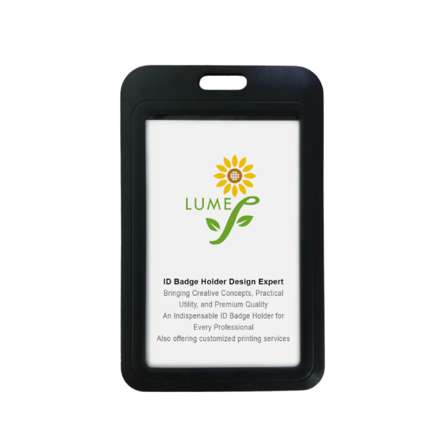 識別證套 直式 單面透明滑蓋設計 黑 識別證套 直式 單面透明滑蓋設計 黑