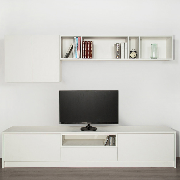 客廳上下組合收納plus電視櫃 W245*H67/50*D50-B0201002 +$7,800