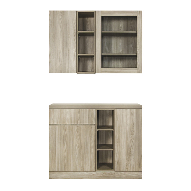 餐廳上下組合經典收納櫃 W120*H80/94*D40-C0200201