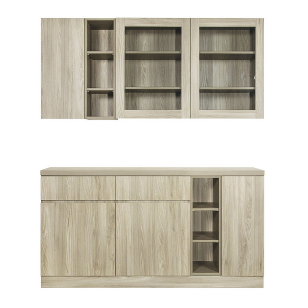 餐廳上下組合實用收納櫃 W180*H80/94*D40-C0200202 +$16,800