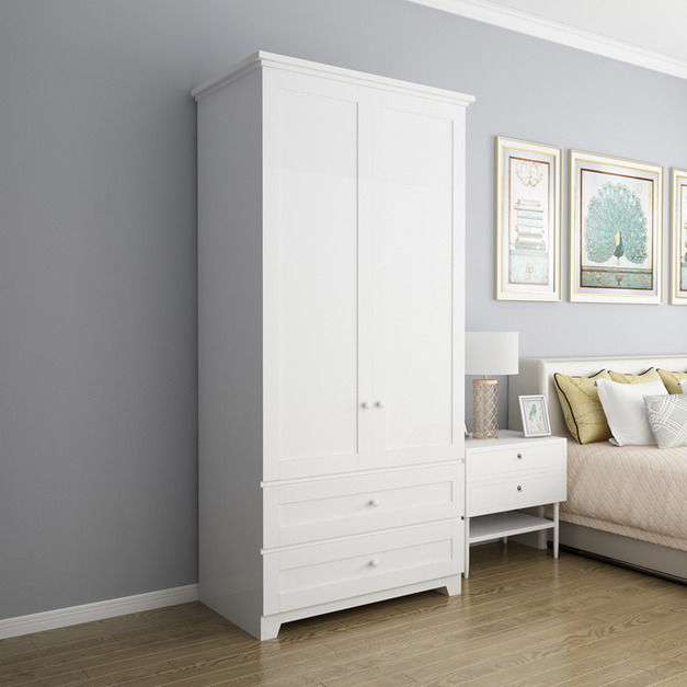 輕古典風二抽開門E款臥室高櫃 W96*H218*D61-C0300729 +$9,100