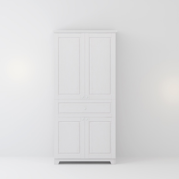 新古典風格上下雙開門單抽A款餐廳高櫃 W86*H182.1*D43-C0300745