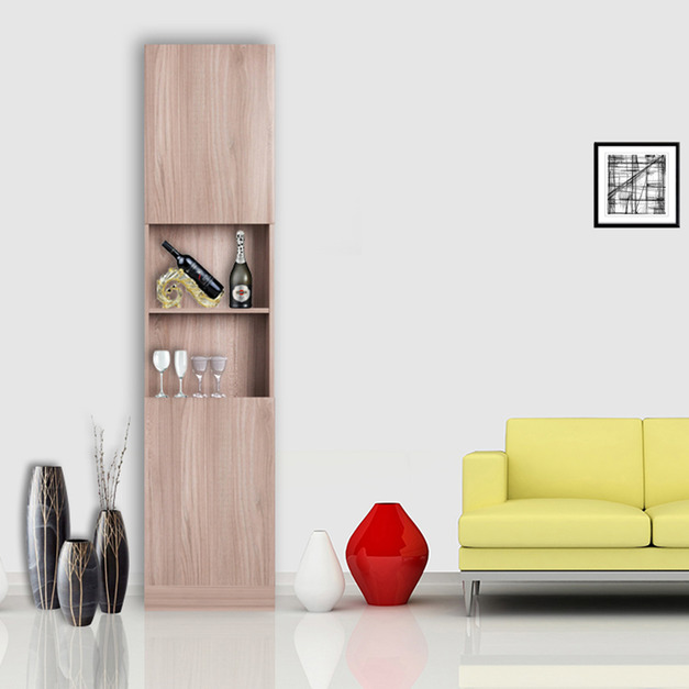 經典風右開雙門二格1.5尺書房高櫃 W45*H218*D35-D0201602R