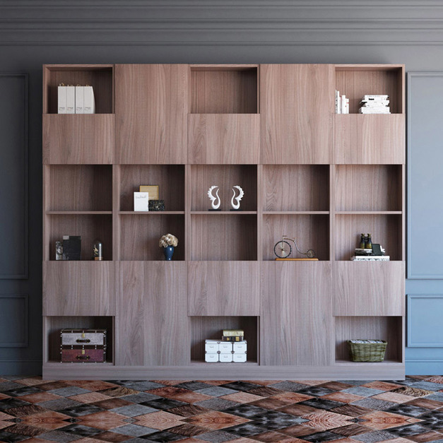 經典風十門十六格7.5尺書房高櫃 W225*H218*D35-D0201622 -$300