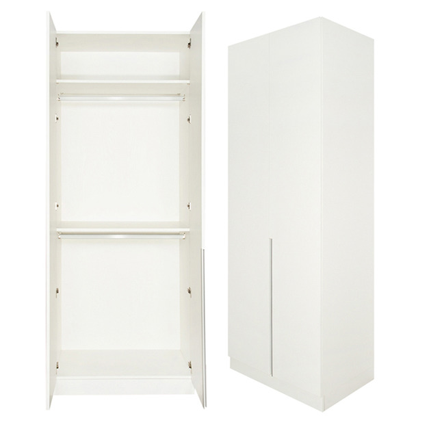 臥房雙衣桿3尺開門衣櫃 W90*H234*D58-E0100201