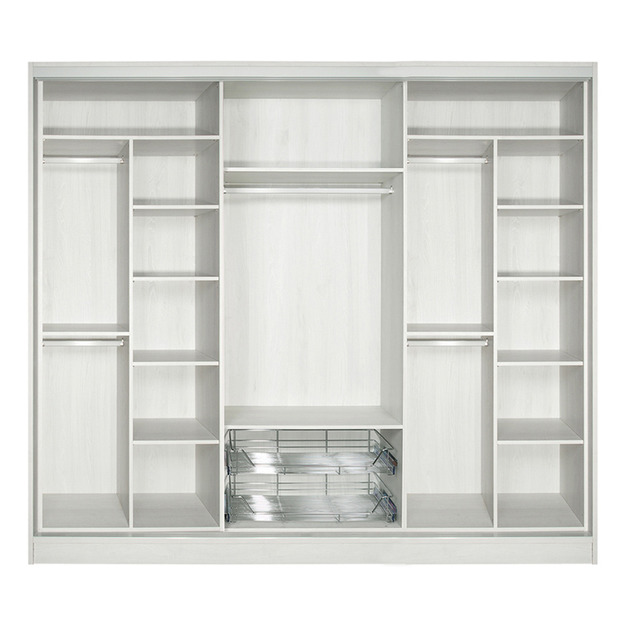 臥房五衣桿雙拉籃十三格9尺滑門衣櫃 W275*H234*D65-E0200511 +$4,700