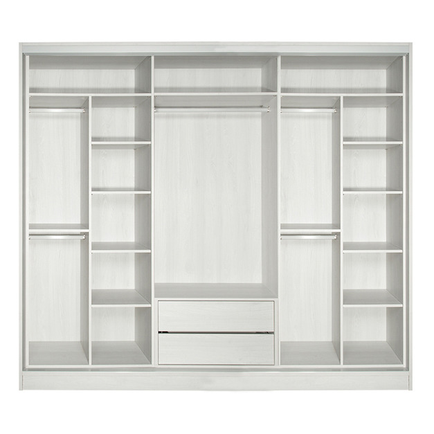 臥房五衣桿雙抽屜十三格9尺滑門衣櫃 W275*H234*D65-E0200512 +$3,200