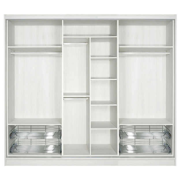 臥房四衣桿四拉籃八格9尺滑門衣櫃 W275*H234*D65-E0200506 +$7,500