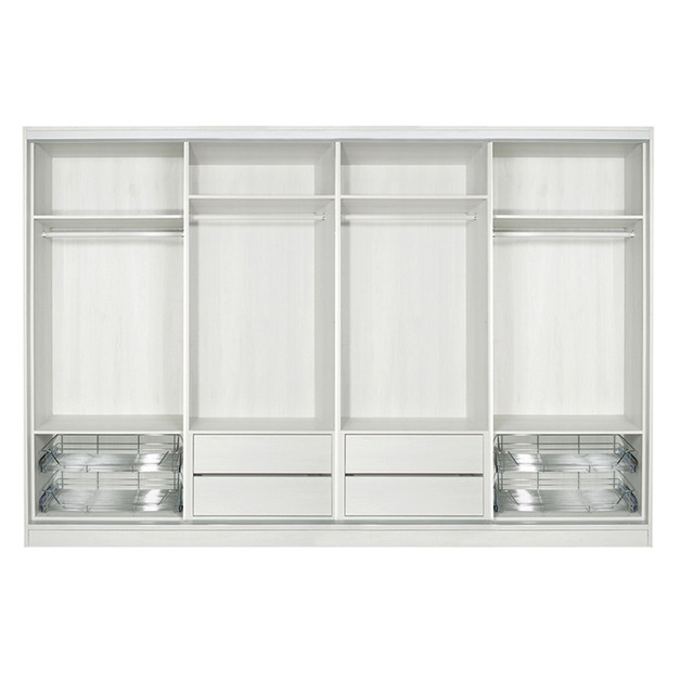 臥房四衣桿四拉籃四抽屜12尺滑門衣櫃 W365*H234*D65-E0200604 +$6,000