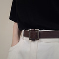 【第二件85折】復古方頭無孔皮帶 (2colors) 19SS0097_1 【第二件85折】復古方頭無孔皮帶 (2colors) 19SS0097_1