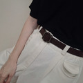 【第二件85折】復古方頭無孔皮帶 (2colors) 19SS0097_3 【第二件85折】復古方頭無孔皮帶 (2colors) 19SS0097_3