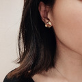 【耳夾現貨】{無耳洞款} 打結三角霧金耳環 (2type)18SS0302 【耳夾現貨】{無耳洞款} 打結三角霧金耳環 (2type)18SS0302