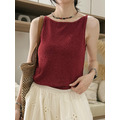 復古紅質感削肩針織背心(四色) 20010393 復古紅質感削肩針織背心(四色) 20010393