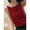 復古紅質感削肩針織背心(四色) 20010393_10 復古紅質感削肩針織背心(四色) 20010393_10