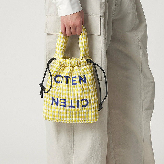 日本正品CITEN 格紋迷你束口抽繩手提包 日本正品CITEN 格紋迷你束口抽繩手提包