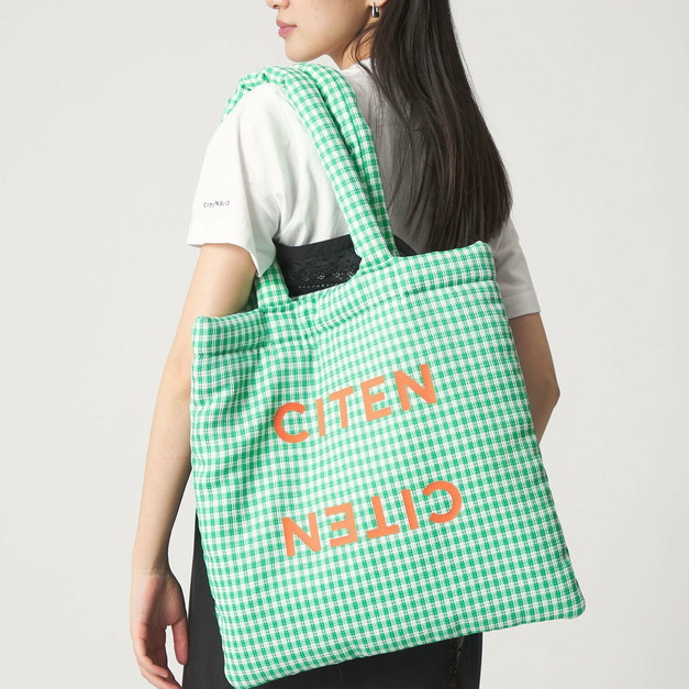 日本正品CITEN 鋪棉格紋托特包 日本正品CITEN 鋪棉格紋托特包