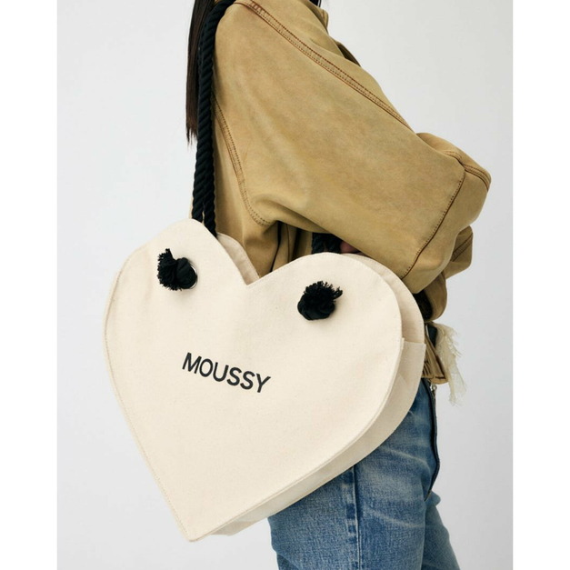 日本正品MOUSSY SOUVENIR心型手提購物包 日本正品MOUSSY SOUVENIR心型手提購物包