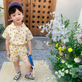 【BS009】日系滿版小黃花兄妹短袖洋裝套裝(1色)_4 【BS009】日系滿版小黃花兄妹短袖洋裝套裝(1色)_4