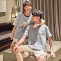 【H402】日系眼鏡熊舒適成套睡衣褲(情侶款)(短袖/短褲) 【H402】日系眼鏡熊舒適成套睡衣褲(情侶款)(短袖/短褲)