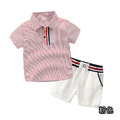 【BB059】韓版POLO衫直條紋兩件式短袖短褲套裝(2色)_4 【BB059】韓版POLO衫直條紋兩件式短袖短褲套裝(2色)_4