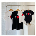 【F010】日系字母愛心全家福親子短袖上衣(2色) 【F010】日系字母愛心全家福親子短袖上衣(2色)