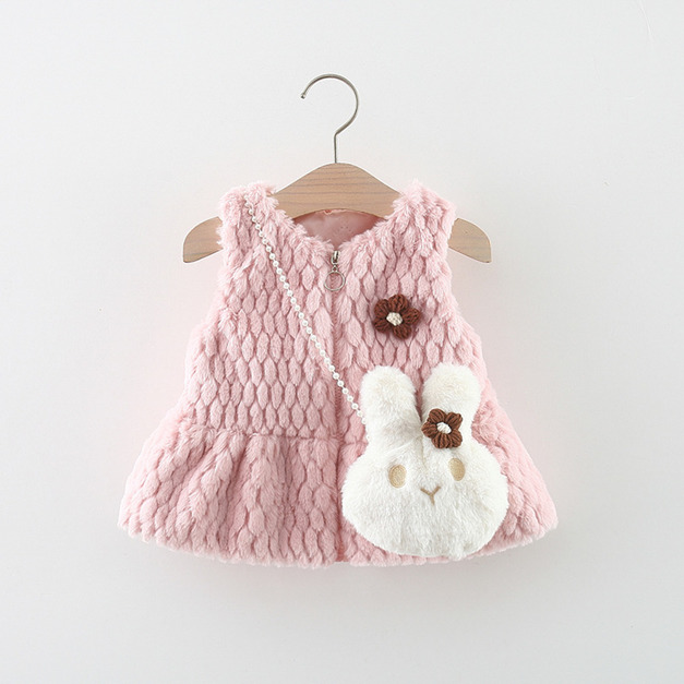 【BG517】日系立體花格紋毛絨保暖無袖背心(送兔子毛絨掛飾)(3色) 【BG517】日系立體花格紋毛絨保暖無袖背心(送兔子毛絨掛飾)(3色)