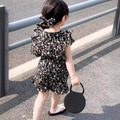【BG762】日系黑白碎花兩件式無袖短褲套裝(送髮帶)(1色)_2 【BG762】日系黑白碎花兩件式無袖短褲套裝(送髮帶)(1色)_2