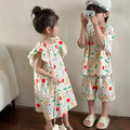 【BS138】韓版繽紛幾何圖形兄妹短袖洋裝套裝(1色) 【BS138】韓版繽紛幾何圖形兄妹短袖洋裝套裝(1色)