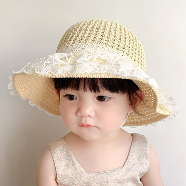 【BH007】韓版蕾絲編織遮陽草帽(4色) 【BH007】韓版蕾絲編織遮陽草帽(4色)