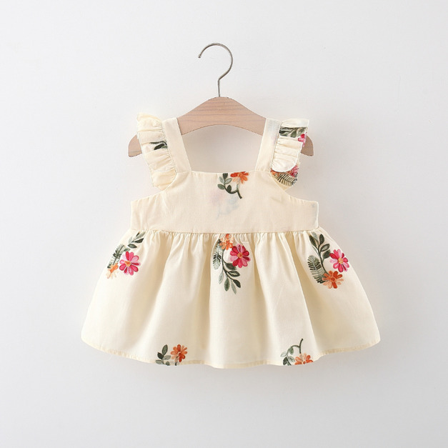 【BG796】日系刺繡彩色花朵無袖澎澎洋裝(1色) 【BG796】日系刺繡彩色花朵無袖澎澎洋裝(1色)