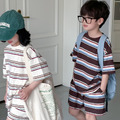 【BS200】韓版時尚條紋兄妹短袖套裝(1色)_1 【BS200】韓版時尚條紋兄妹短袖套裝(1色)_1